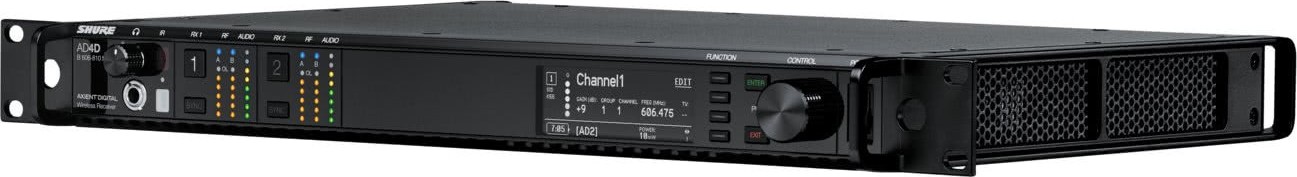 Shure Axient Digital wireless receiver with transmitters