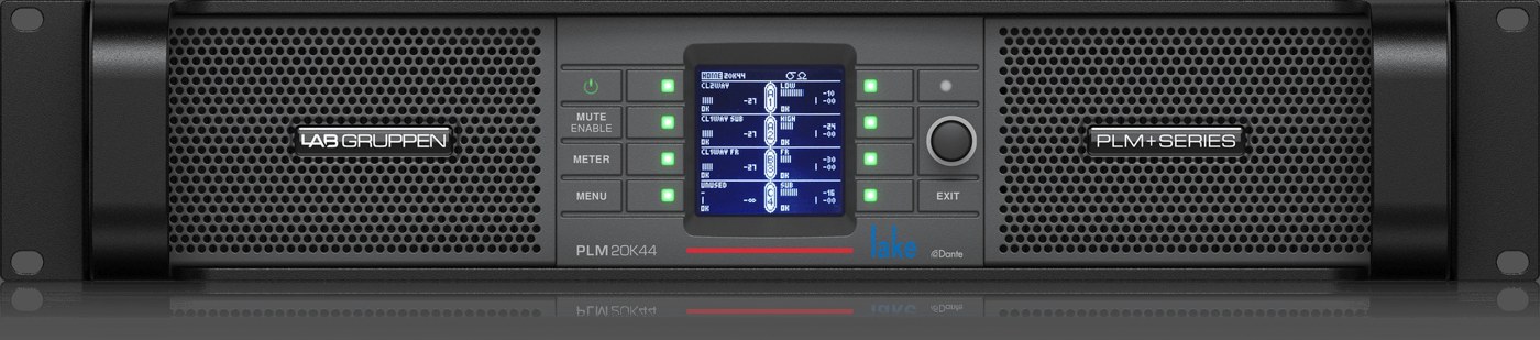 Lab gruppen amplifier with Lake LX 48 processing in a rack