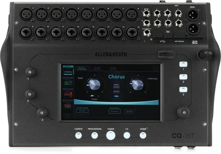 Allen and Heath CQ-18T digital mixer with touchscreen