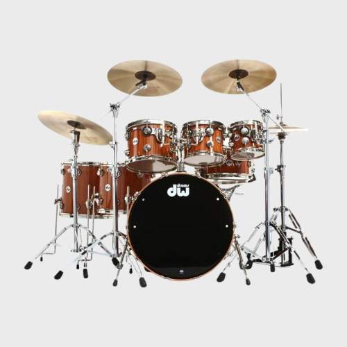 DW drum kit with cymbals, stands and hardware